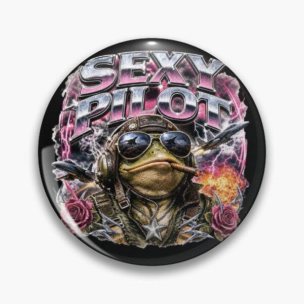Item preview, Sexy Pilot Cool Frog T-Shirt | 90s Bootleg Aviator Toad Cigar Flight Instructor Gift designed and sold by illeN-Art-World.