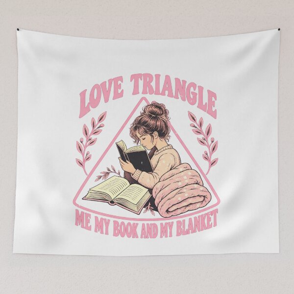Item preview, Romance Reading Love Triangle With a Blanket designed and sold by elderberry.