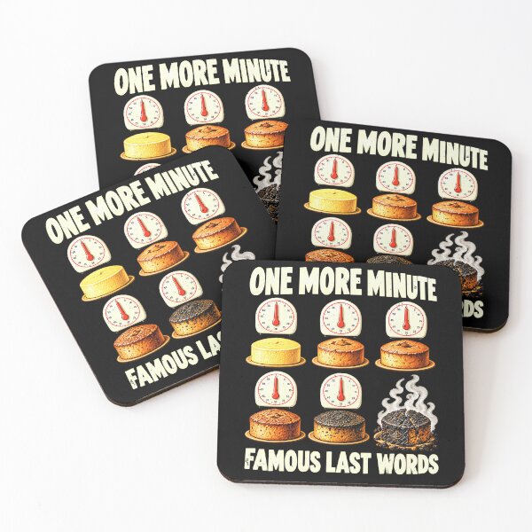 Item preview, One More Minute Cake Baking Joke designed and sold by elderberry.
