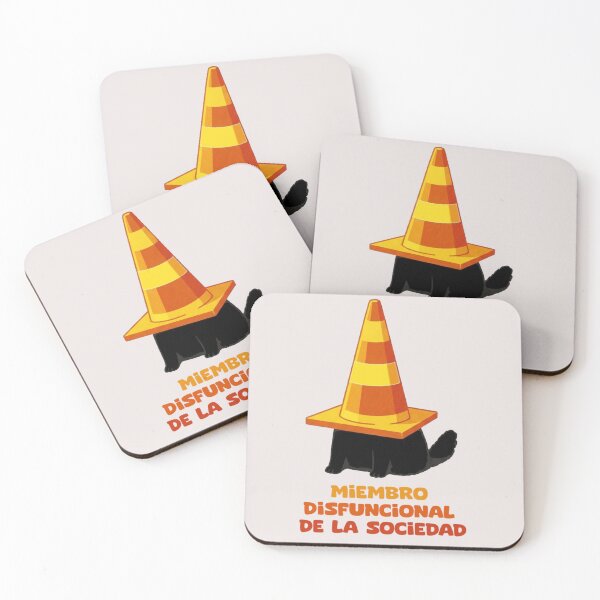 Item preview, Black Cat Traffic Cone Poster – Malfunctioning Member of Society Art Print designed and sold by La Loca.