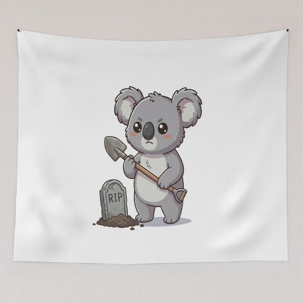 Item preview, Cute Koala Graveyard Digging Shovel designed and sold by Ella_Sketch.