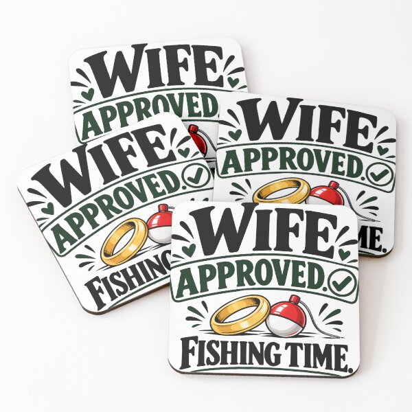 Item preview, Wife Approved Fishing Design • Fishing Time Humor • Gift for Husband Who Loves Fishing • Angler Couple Gift designed and sold by TeeVerse27.