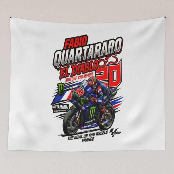 Item preview, Fabio Quartararo El Diablo 20 MotoGP Racing Legend designed and sold by CatLovers Studio.