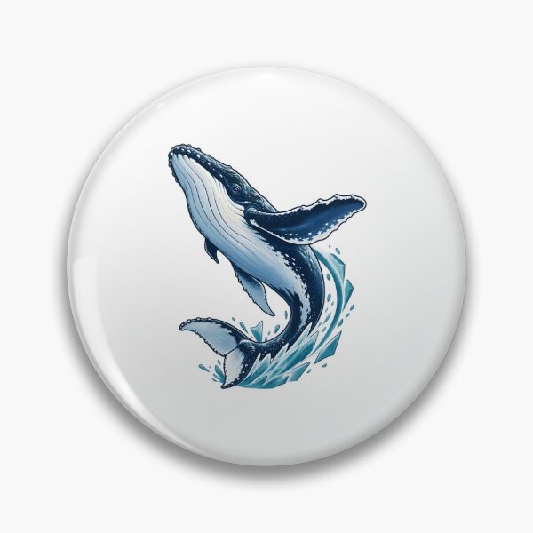 Item preview, Icy Blue Humpback Whale Wave designed and sold by Philippa Shop.