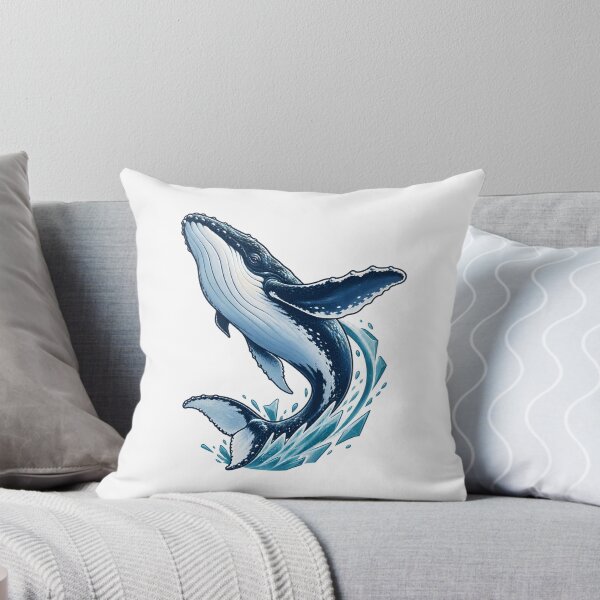 Item preview, Icy Blue Humpback Whale Wave designed and sold by Philippa Shop.