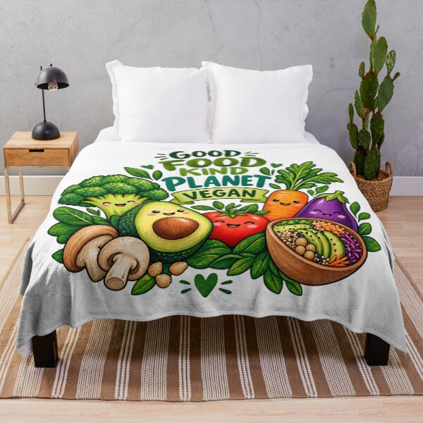 Item preview, Good Food Kind Planet Vegan Cute Vegetables Illustration designed and sold by JrNergal.