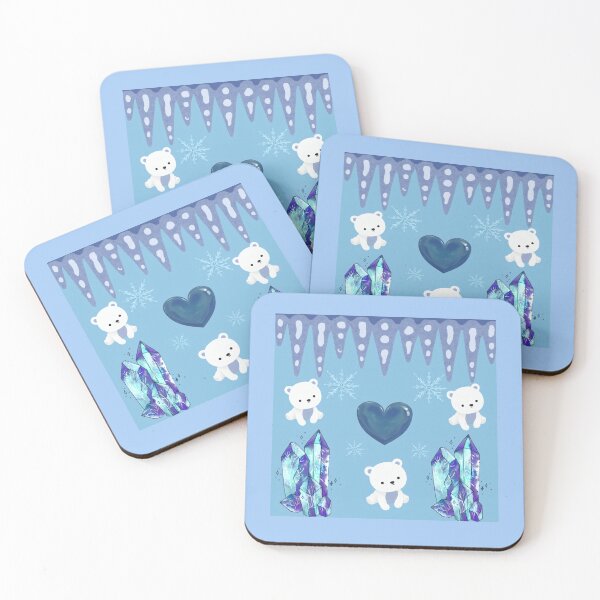 Item preview, Kawaii Polar Bear Winter Ice Crystal designed and sold by Azurart2.