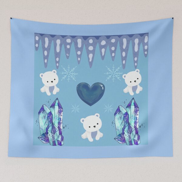 Item preview, Kawaii Polar Bear Winter Ice Crystal designed and sold by Azurart2.