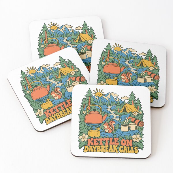 Item preview, Kettle On Daybreak Calls Mountain Camping Coffee designed and sold by Summit Folk Studio.