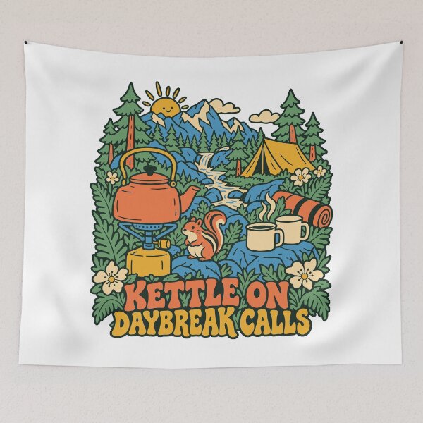 Item preview, Kettle On Daybreak Calls Mountain Camping Coffee designed and sold by Summit Folk Studio.