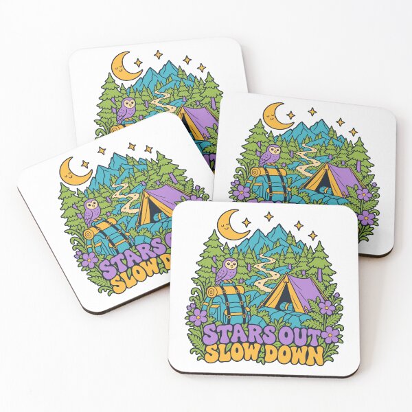 Item preview, Stars Out Slow Down Peaceful Night Camping designed and sold by Summit Folk Studio.