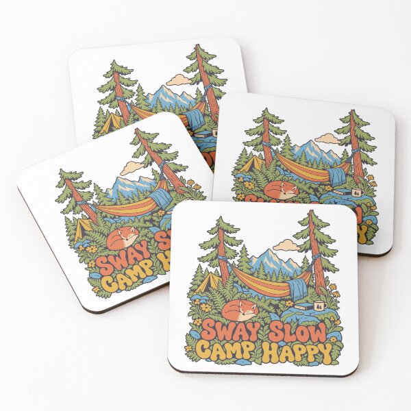 Item preview, Sway Slow Camp Happy Hammock Forest Camping designed and sold by Summit Folk Studio.