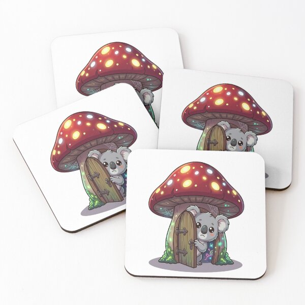 Item preview, Cute Koala Mushroom House Peeking designed and sold by Ella_Sketch.