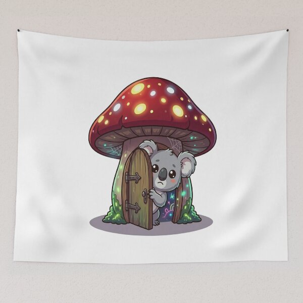 Item preview, Cute Koala Mushroom House Peeking designed and sold by Ella_Sketch.
