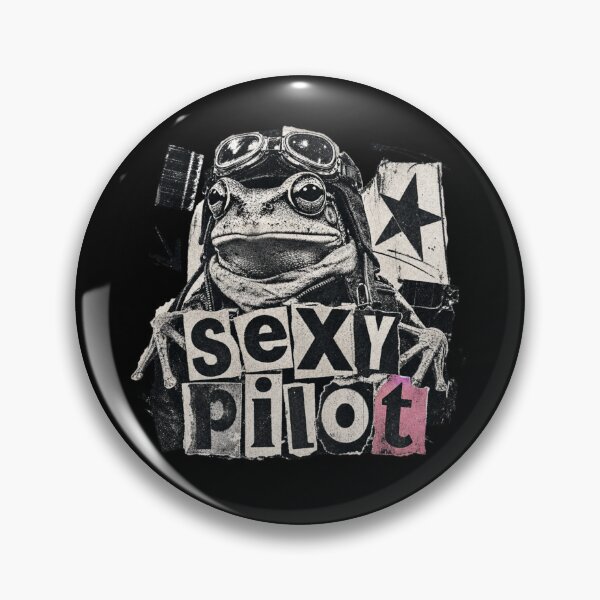 Item preview, Sexy Pilot Frog Vintage Zine T-Shirt | Funny Aviator Toad Newspaper Collage Gift designed and sold by illeN-Art-World.
