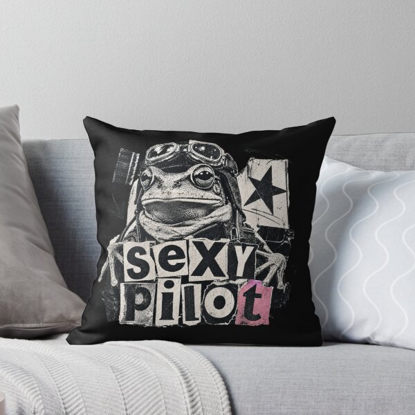 Item preview, Sexy Pilot Frog Vintage Zine T-Shirt | Funny Aviator Toad Newspaper Collage Gift designed and sold by illeN-Art-World.