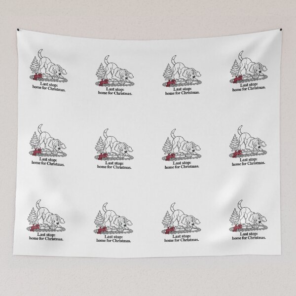 Item preview, Playful Beagle Welcomes the Christmas Train Home designed and sold by Soft Paws Sketches.