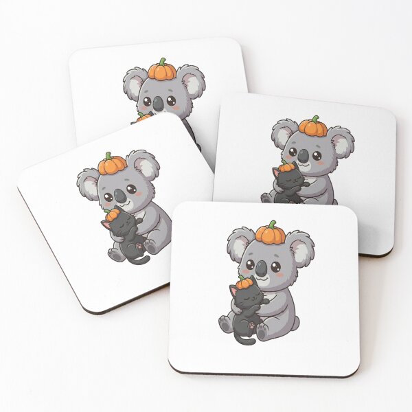 Item preview, Cute Koala Hugging Black Cat Pumpkin    designed and sold by Ella_Sketch.