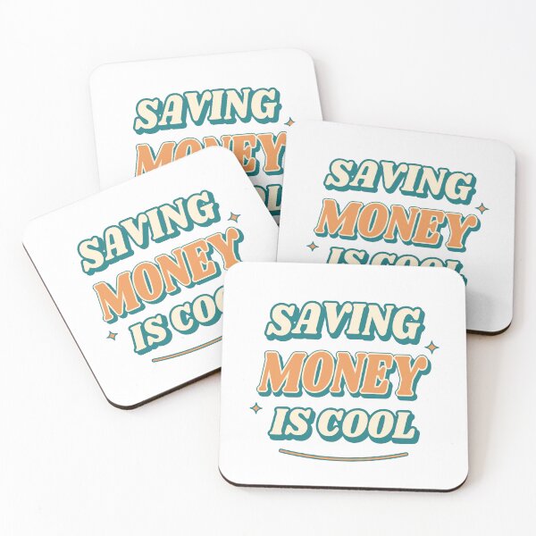 Item preview, Saving Money Is Cool — Groovy Retro Saver Typography designed and sold by JLMWorks.