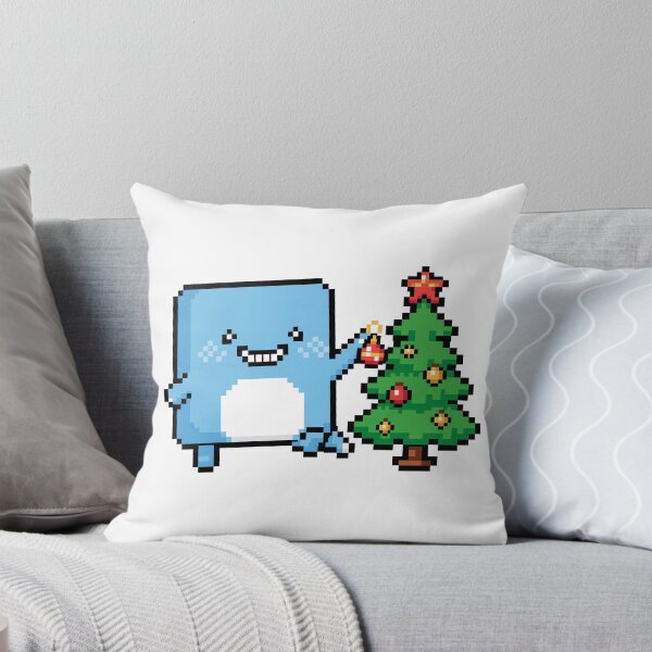 Item preview, Blubo Decorating the Christmas Tree – Cute Pixel Art Monster designed and sold by BLUBO~.