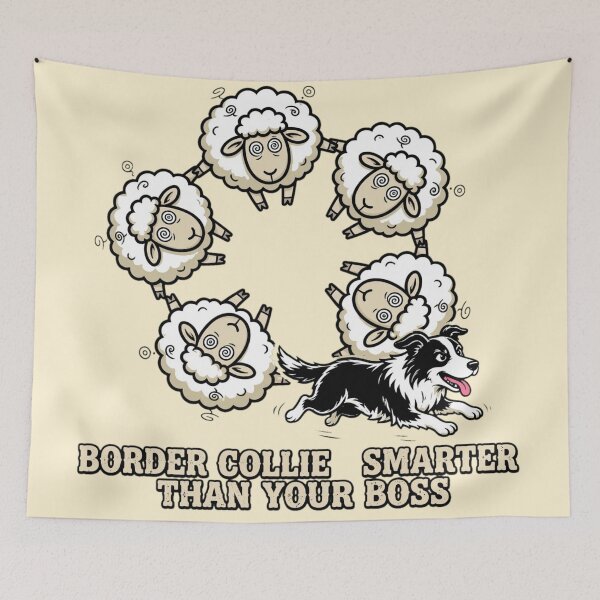 Item preview, Border Collie Herding Dizzy Sheep Funny Boss Joke designed and sold by Yellowriversss.