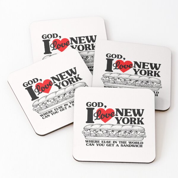 Item preview, God I Love New York - Funny NYC Deli Sandwich Quote designed and sold by moabeArtistic.