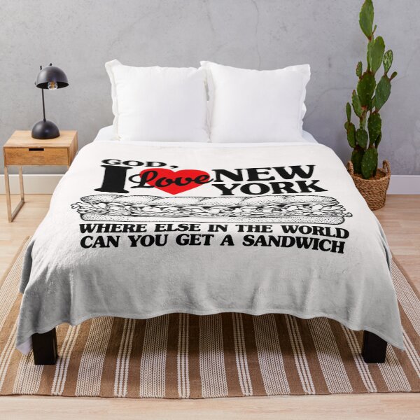 Item preview, God I Love New York - Funny NYC Deli Sandwich Quote designed and sold by moabeArtistic.