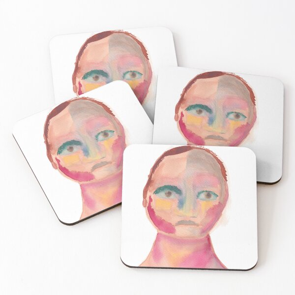 Item preview, VII Expressive Watercolor Portrait Print – Unconventional Figurative Art designed and sold by suvikaisu.