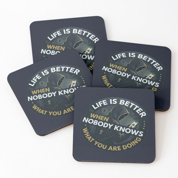 Item preview, Life Is Better When Nobody Knows - Dark Hacker & Privacy Quote Sticker designed and sold by Nicolae-SCROCIOB-Shop.