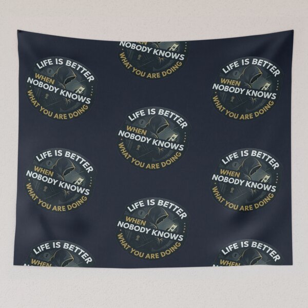 Item preview, Life Is Better When Nobody Knows - Dark Hacker & Privacy Quote Sticker designed and sold by Nicolae-SCROCIOB-Shop.