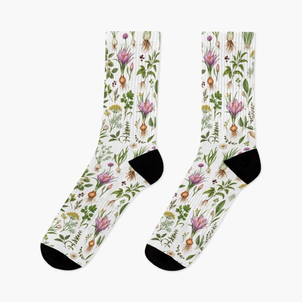 Item preview, Botanical Apothecary Herbs & Flowers Pattern designed and sold by PatternXOXO.