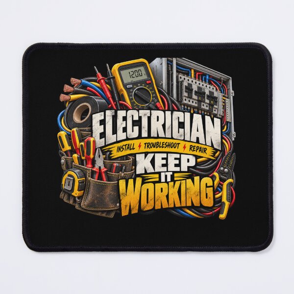 Item preview, Electrician Keep It Working – Install Troubleshoot Repair Graphic designed and sold by amndro.