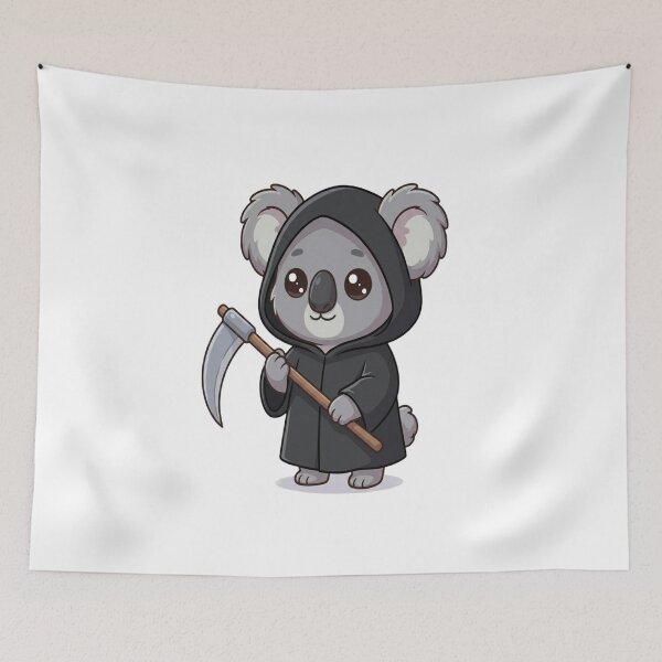 Item preview, Cute Grim Reaper Koala Scythe designed and sold by Ella_Sketch.
