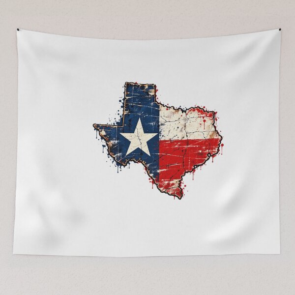 Item preview, Distressed Texas Flag Map | Vintage Lone Star State Grunge Art designed and sold by Paper Drip.