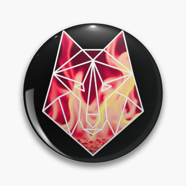Item preview, Geometric Fire Wolf Head - Modern Minimalist Flame Art designed and sold by Genkiess.