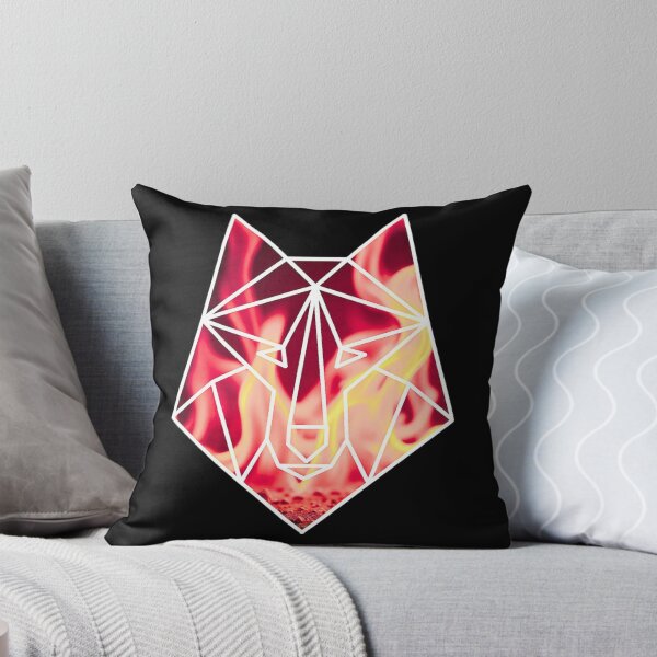 Item preview, Geometric Fire Wolf Head - Modern Minimalist Flame Art designed and sold by Genkiess.