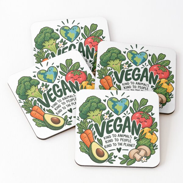 Item preview, Vegan Kind to Animals People Planet Cute Vegetables Earth designed and sold by JrNergal.