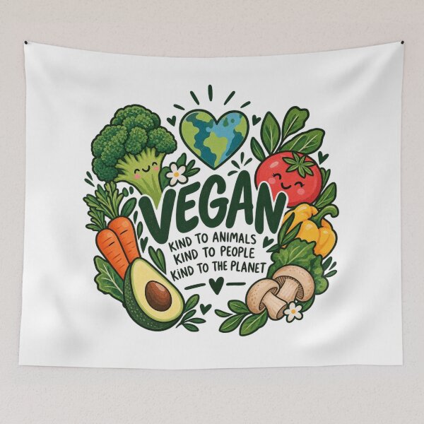 Item preview, Vegan Kind to Animals People Planet Cute Vegetables Earth designed and sold by JrNergal.
