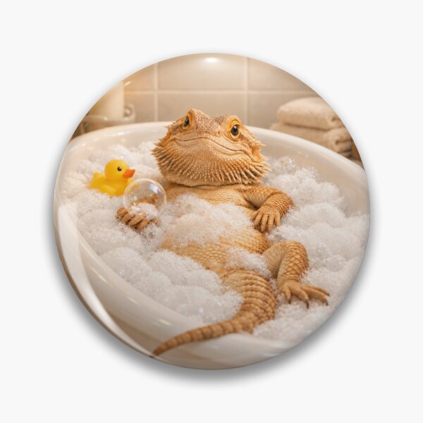 Item preview, Relaxed Bearded Dragon Bubble Bath designed and sold by Sillytoe.