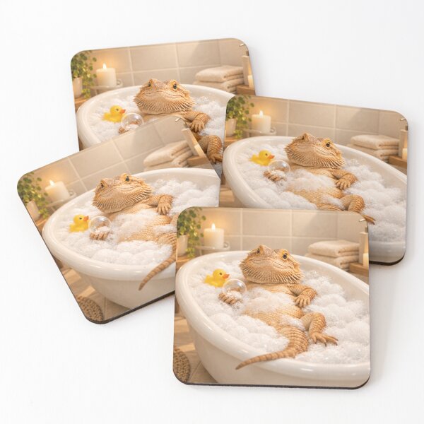 Item preview, Relaxed Bearded Dragon Bubble Bath designed and sold by Sillytoe.