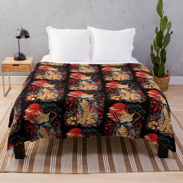 Item preview, Samurai Cat Japanese Red Sun Torii designed and sold by TeeARTHY.
