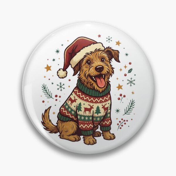Item preview, Funny Christmas Scruffy Dog in Ugly Holiday Sweater Vector Illustration designed and sold by YounexxART.