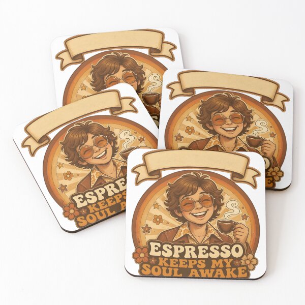 Item preview, Espresso Keeps My Soul Awake Retro designed and sold by Artisan-Vault.