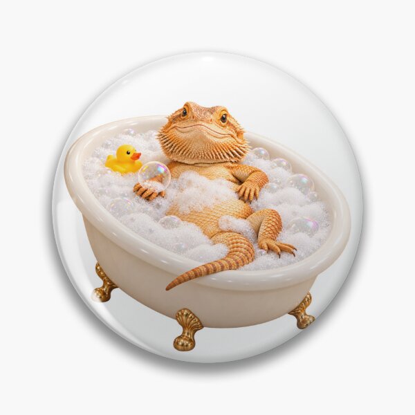 Item preview, Pampered Bearded Dragon Bathtub designed and sold by Sillytoe.
