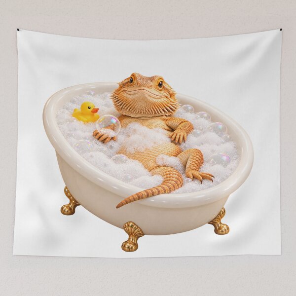 Item preview, Pampered Bearded Dragon Bathtub designed and sold by Sillytoe.