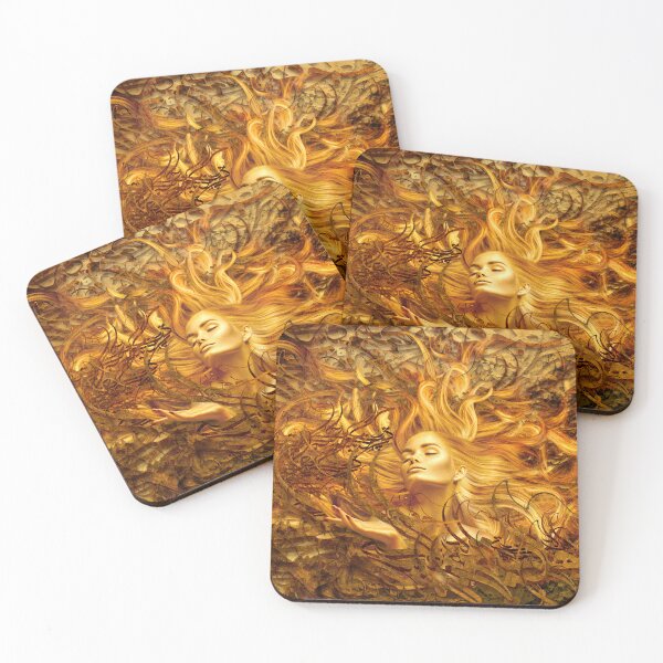 Item preview, Golden Persian Calligraphy Woman Dreamscape designed and sold by Nuvilo.