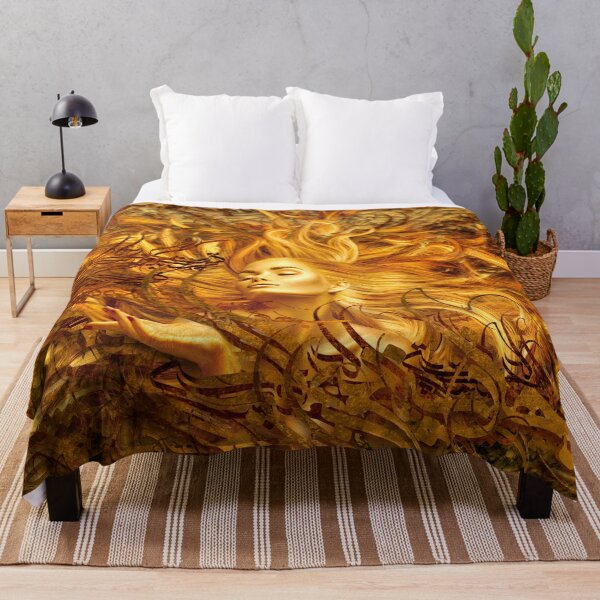 Item preview, Golden Persian Calligraphy Woman Dreamscape designed and sold by Nuvilo.
