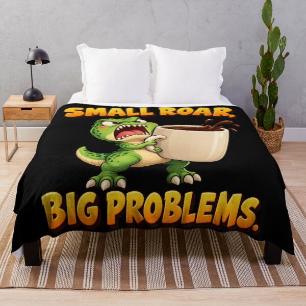 Item preview, Small Roar Big Problems Funny Dinosaur Coffee Lover T-Rex designed and sold by Neon Bones Studio.