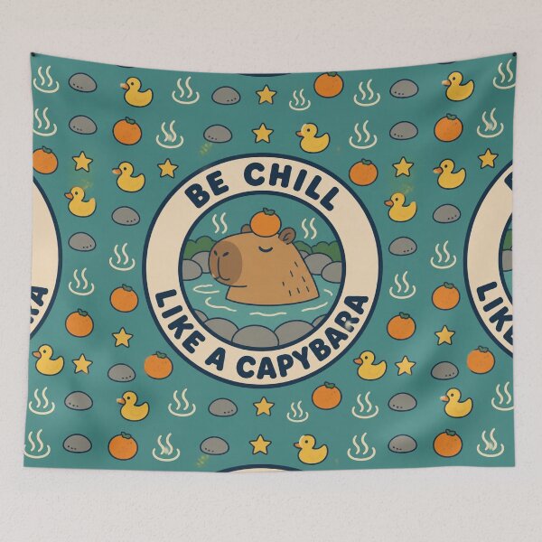 Item preview, Be Chill Like A Capybara Funny Hot Spring Capybara Gift designed and sold by mo-carnival.
