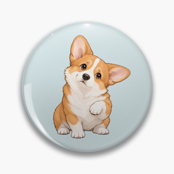 Item preview, Cute Sitting Corgi Puppy Illustration with Fluffy Fur designed and sold by Theproxmrt.